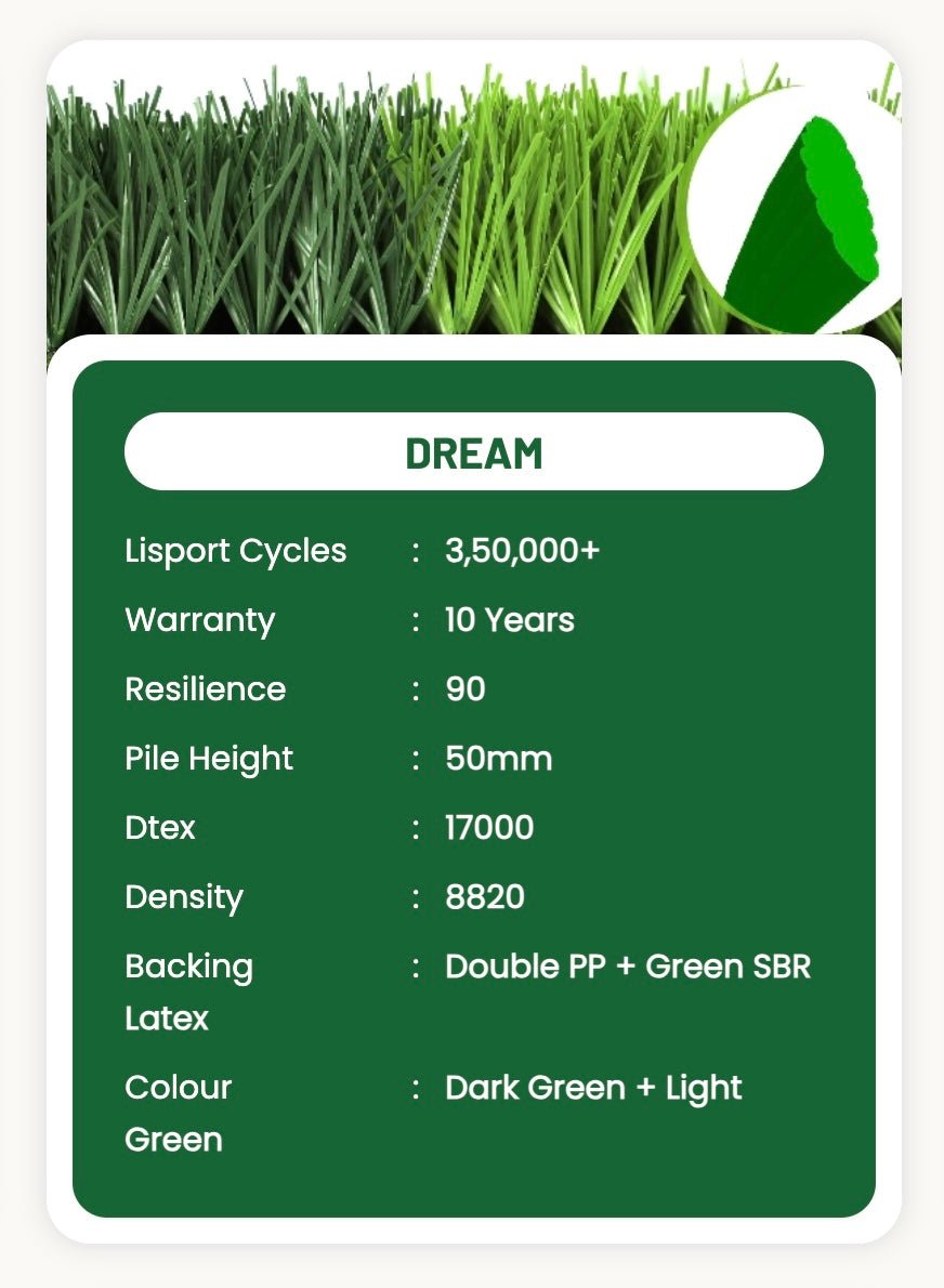 50mm Artificial Grass for Football -FIFA approved