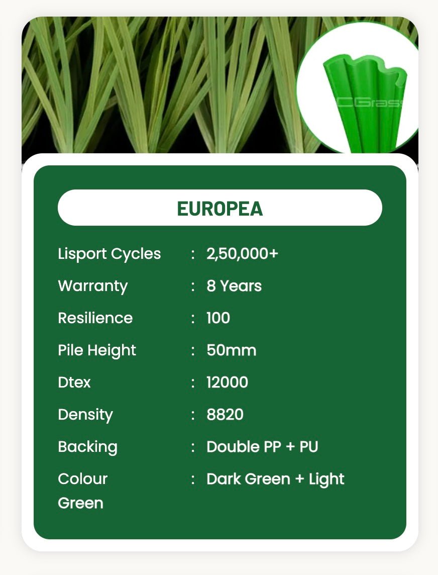 50mm Artificial Grass for Football -FIFA approved