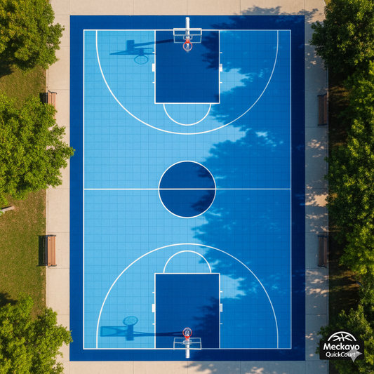 Turfwale Sports PP TILES for Basketball Court - All-Weather & Easy Install
