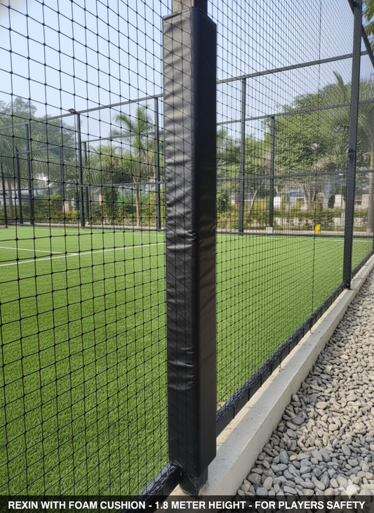Rexin with Form Cushion- 1.8 Meter Height -For Players Safety